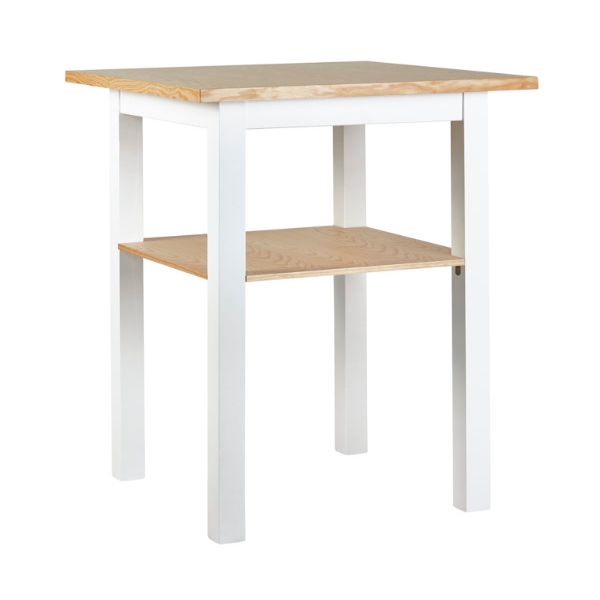 mesa alta madera para bar M44 70x70 blanco