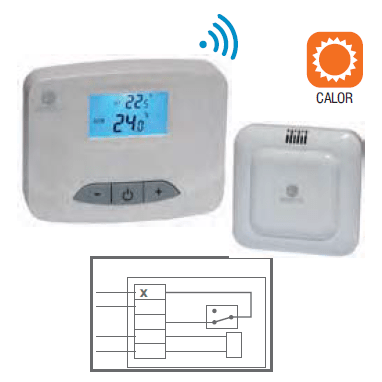 termostato ambiente digital vía radio Seico WH1-RF