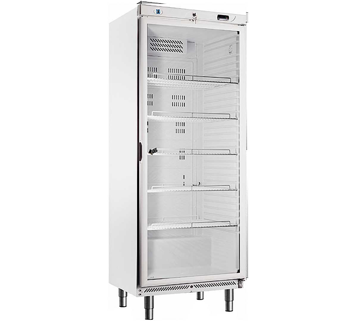 Armarios refrigeración especiales gastonorm serie 600 con puerta de cristal. Modelo GP-600-PV blanco digital